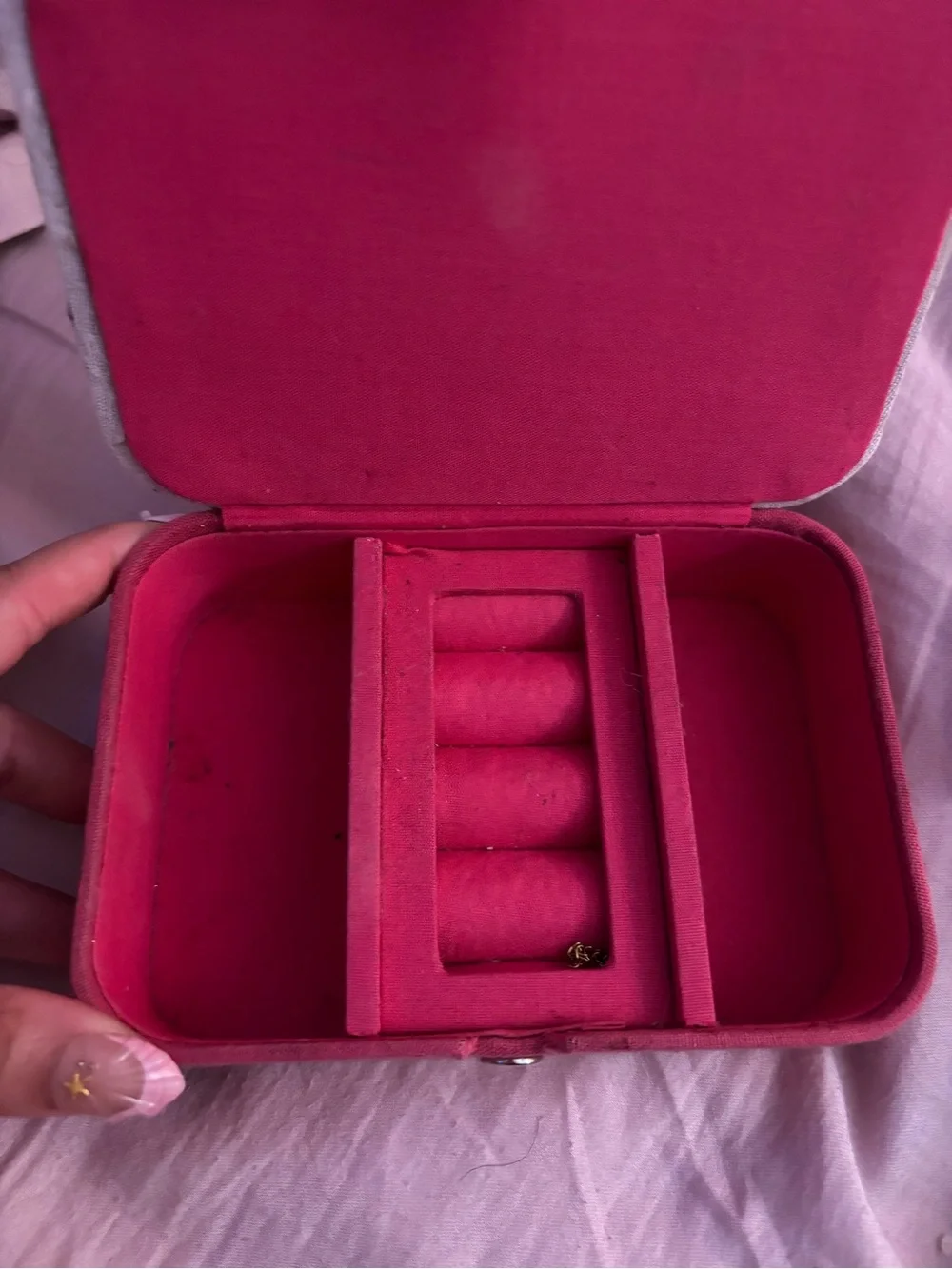 Beaded jewelry box travel organizer